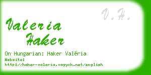 valeria haker business card